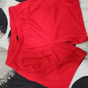Red men medium activewear shorts